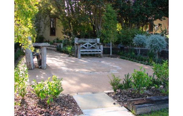 Courtyard garden bench